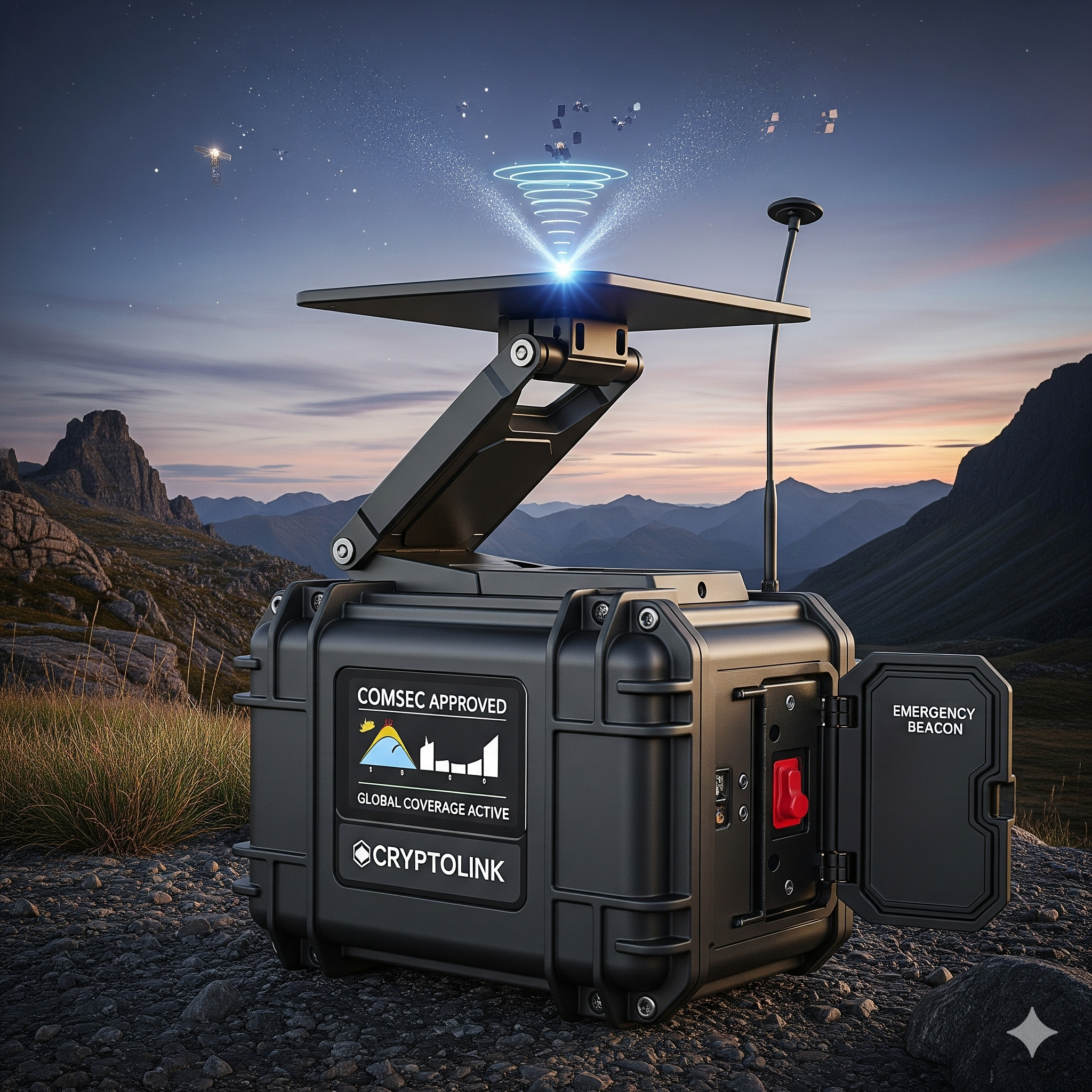 CryptoLink Satellite portable encrypted terminal