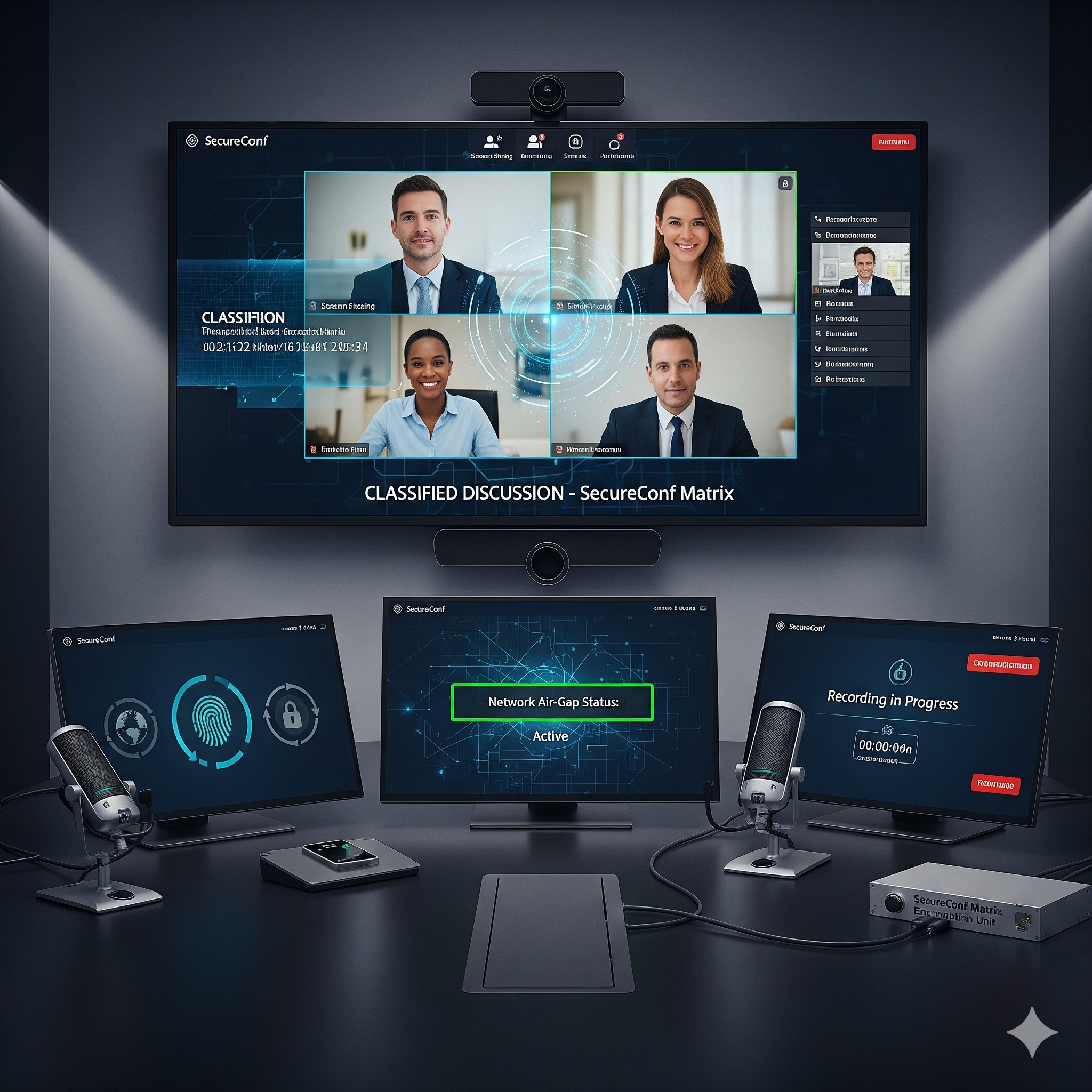 SecureConf Matrix encrypted video conferencing system