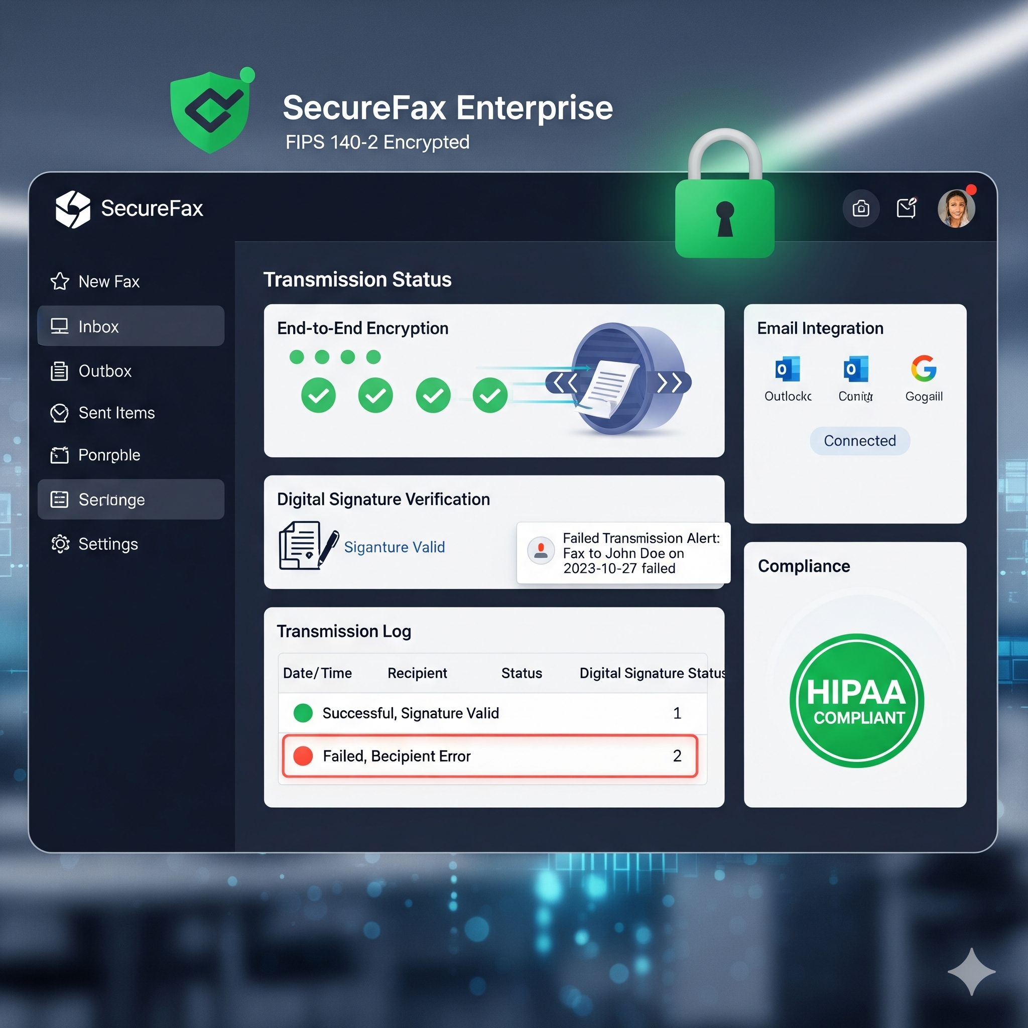 SecureFax Enterprise encrypted fax system